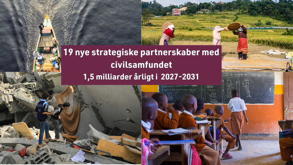 19 strategiske partnerskaber på plads: Større ramme til civilsamfundet